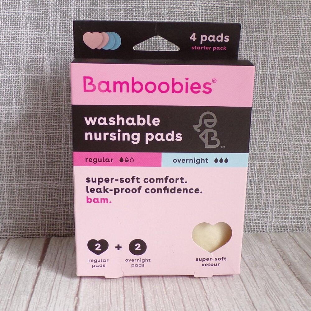 Bamboobies Reusable Washable Nursing Pads Starter Kit 4-Pack